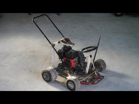 Homemade 200cc LAWN MOWER Go-Kart !? Part 1