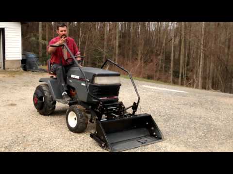 Lawn Tractor Front Scoop Review, And Demonstration.
