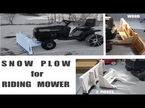 Homemade Snow Plow for Lawn Tractor | Riding Mower Plow