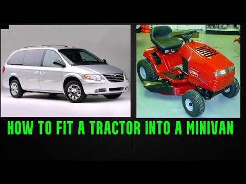 how to fit a lawn tractor into a minivan