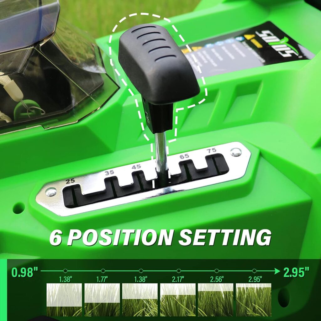 SOYUS 40V 15 Inch Lawn Mower Cordless + 20V 12 Inch String Trimmer (Batteries  Charger Included)