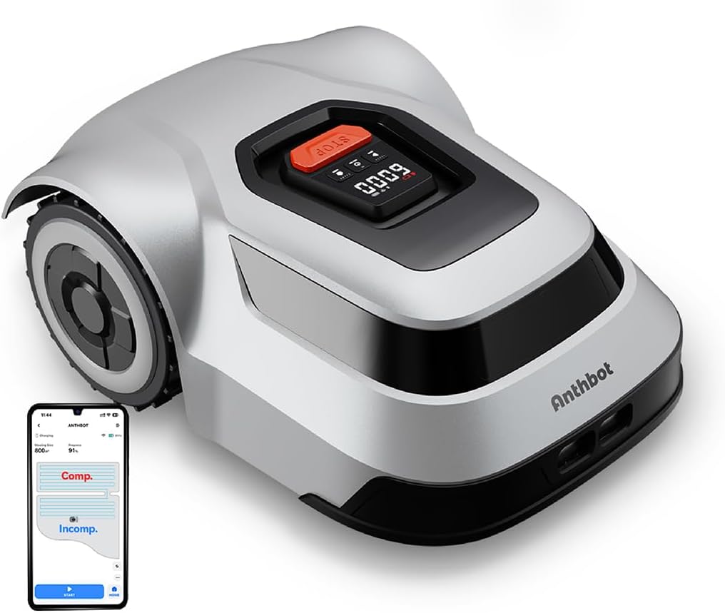 Robot Lawn Mower Automatic Remote - 1/4 Acre with C-TOF Global Localization Tech, Scanned U-Shape Path Work Efficiently, APP Control, Auto Mapping, Obstacle Avoidance, 55 dB (A) Quiet, Waterproof