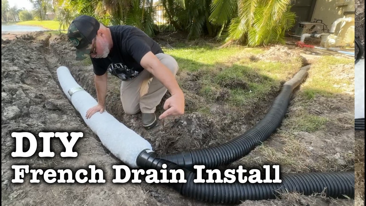 💦 How To Fix Drainage Problems In Your Yard - FRENCH DRAIN Installation ...
